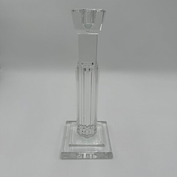 Waterford METROPOLITAN Crystal Tall Single Light Candlestick exquisite art deco - Picture 1 of 12